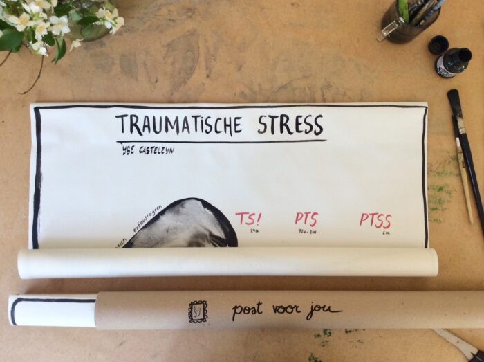 Tijdsverloop van Trauma - Unieke, handgeschilderde poster over TS, PTS, PTSD en intergenerationeel trauma - Afbeelding 6